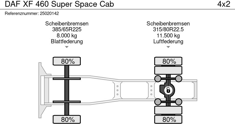 Cabeza tractora DAF XF 460 Super Space Cab: foto 9