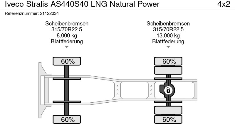 Cabeza tractora Iveco Stralis AS440S40 LNG Natural Power: foto 15