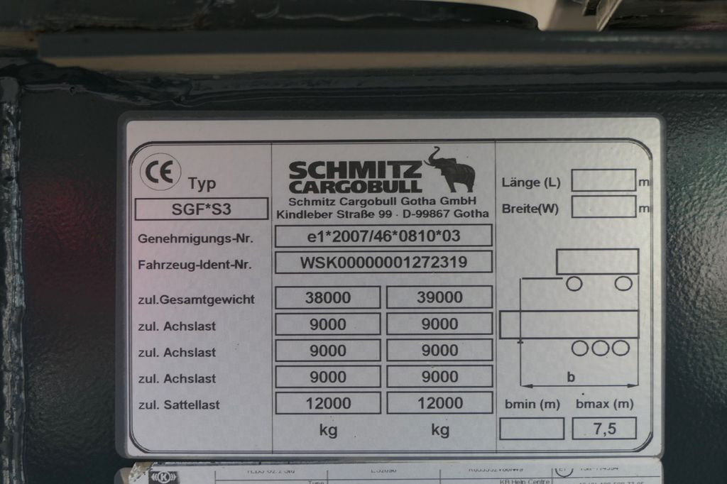 Semirremolque lona Schmitz Cargobull WYWROTKA 25m3 / WAGA: 5100 kg / OŚ PODNOSZONA: foto 18