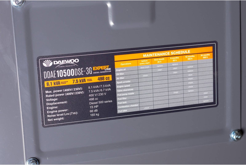 Generador industriale nuevo Daewoo DDAE10500DSE-3G: foto 10